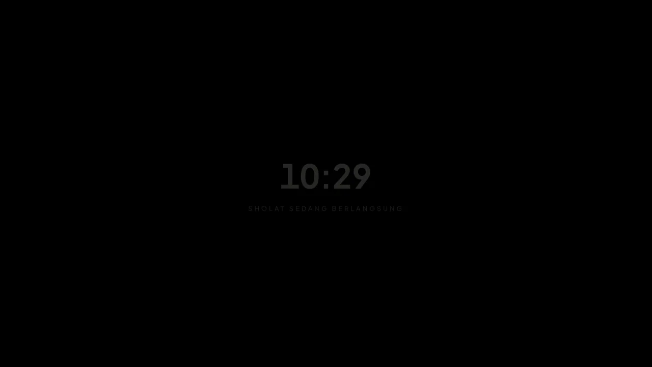 Layar TV dalam keadaan redup di malam hari